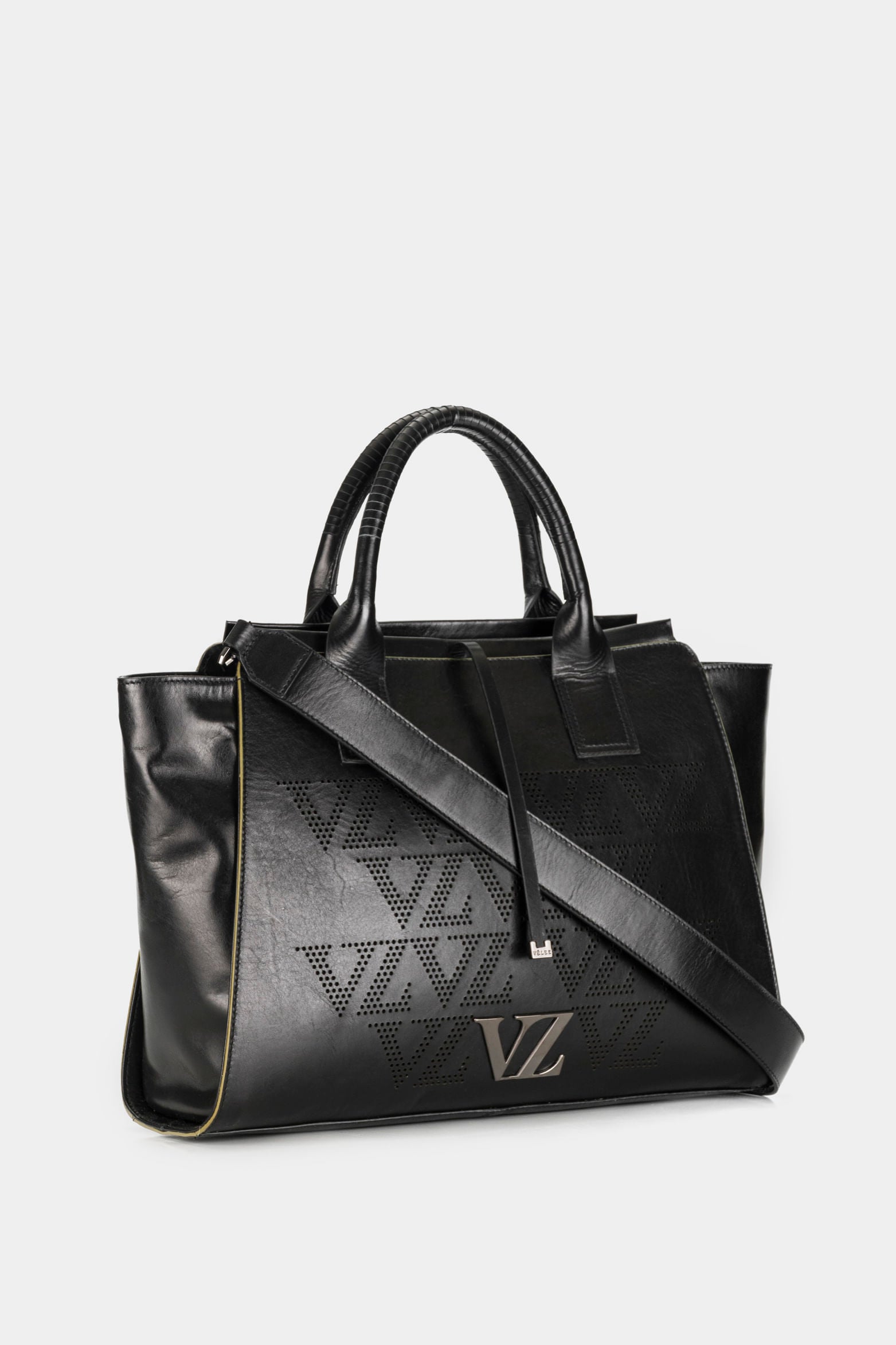 Women’s Antwerp Leather Shopper Handbags with VZ Monogram