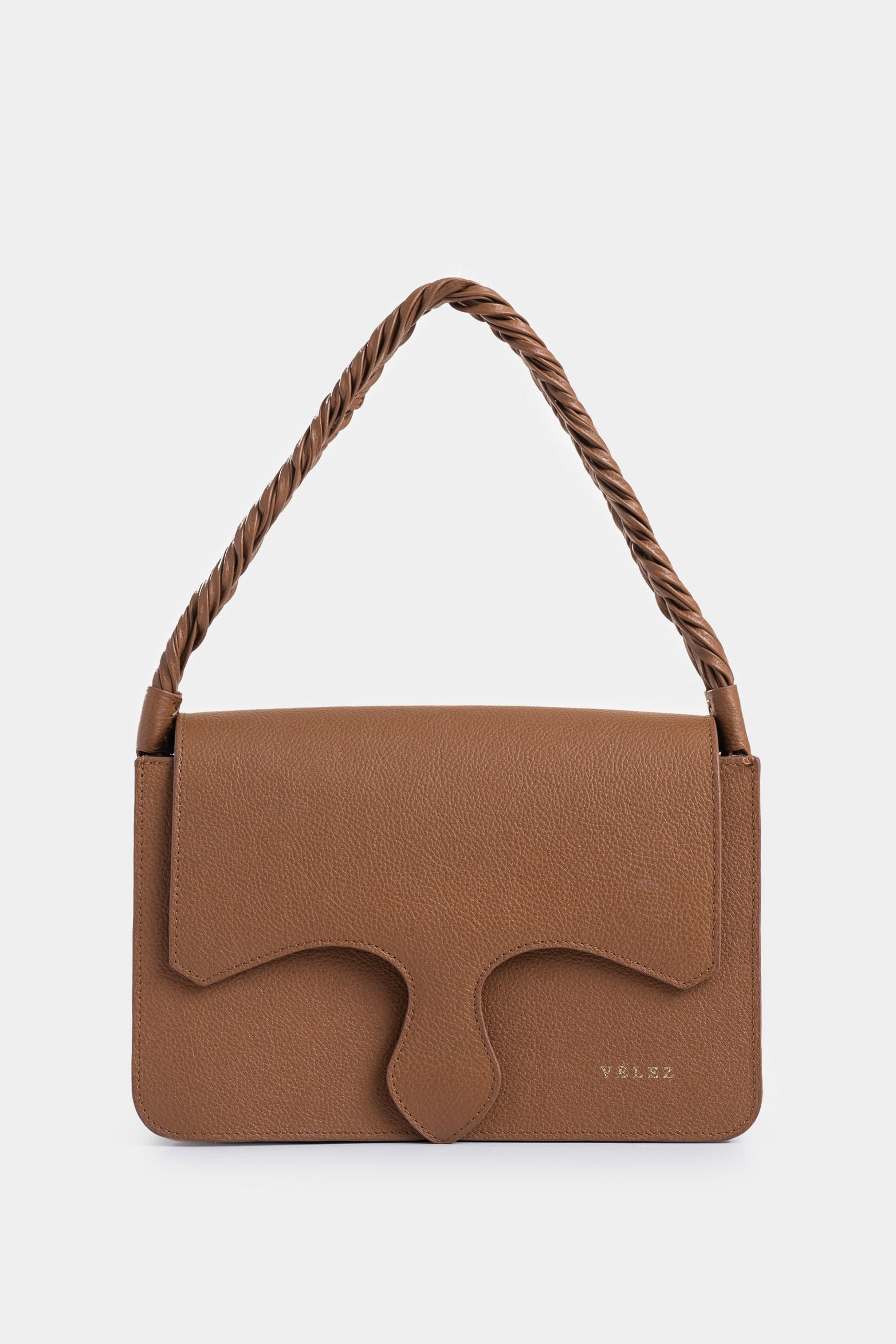 Maxi Garniel Leather Bowling Bag for Women with Braided Handle