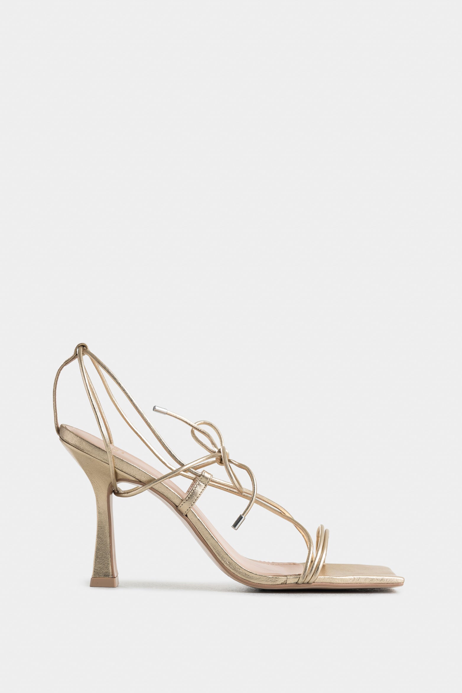 Vice Leather Heeled Sandals for Women, Knotted