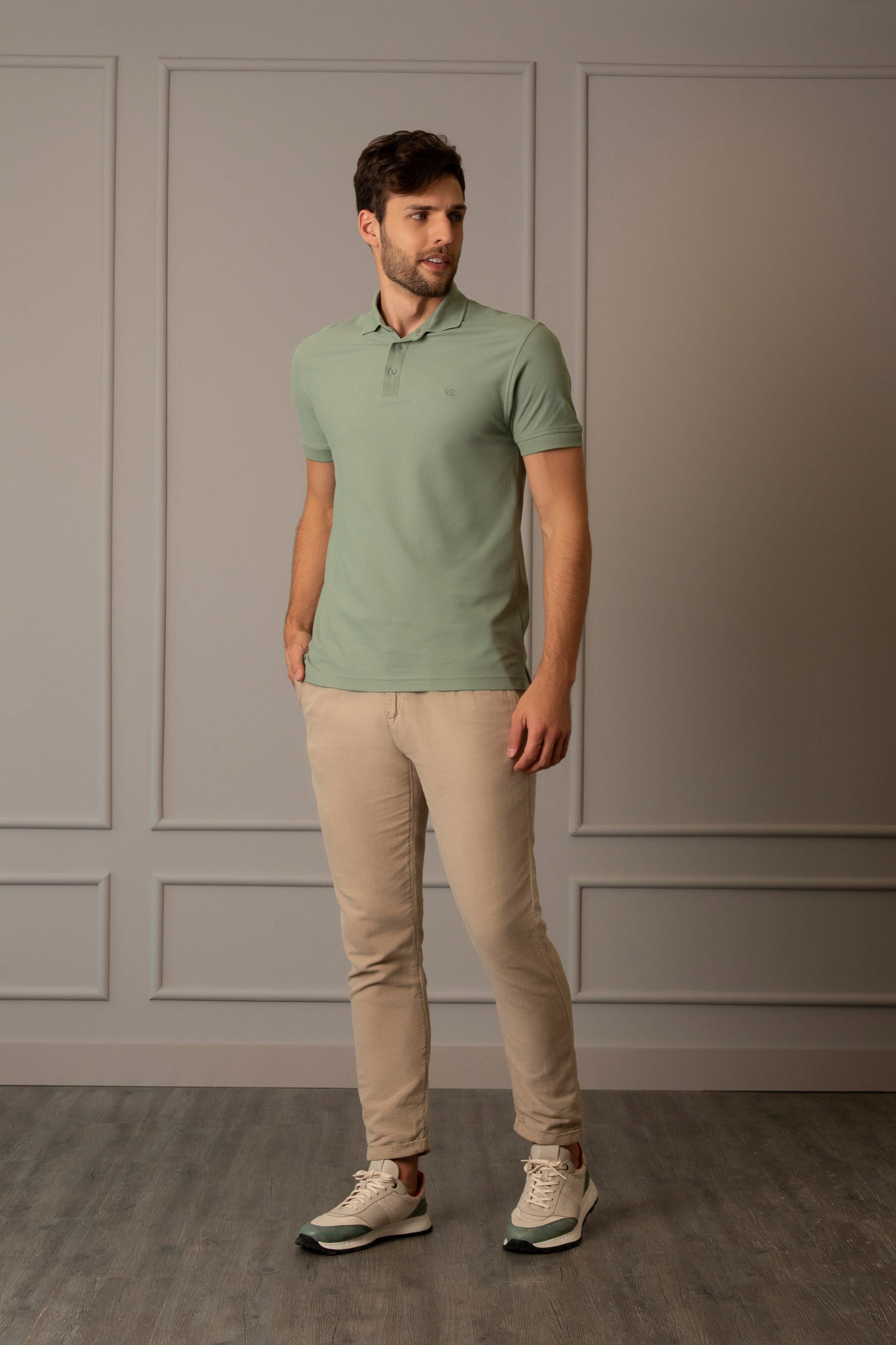 Pima Cotton Casual Polo  Aquamare