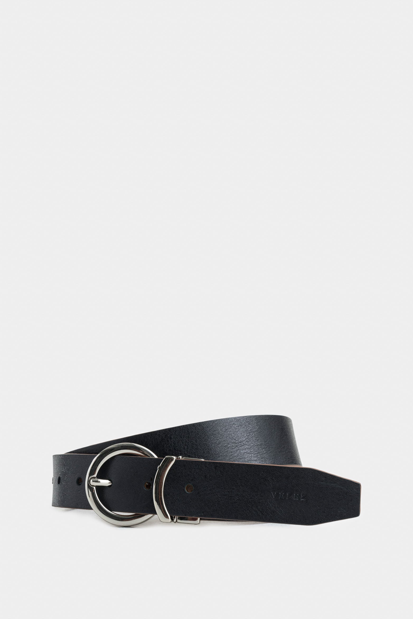 Thalia Double-Faced Leather Belt for Women with Studded Tip