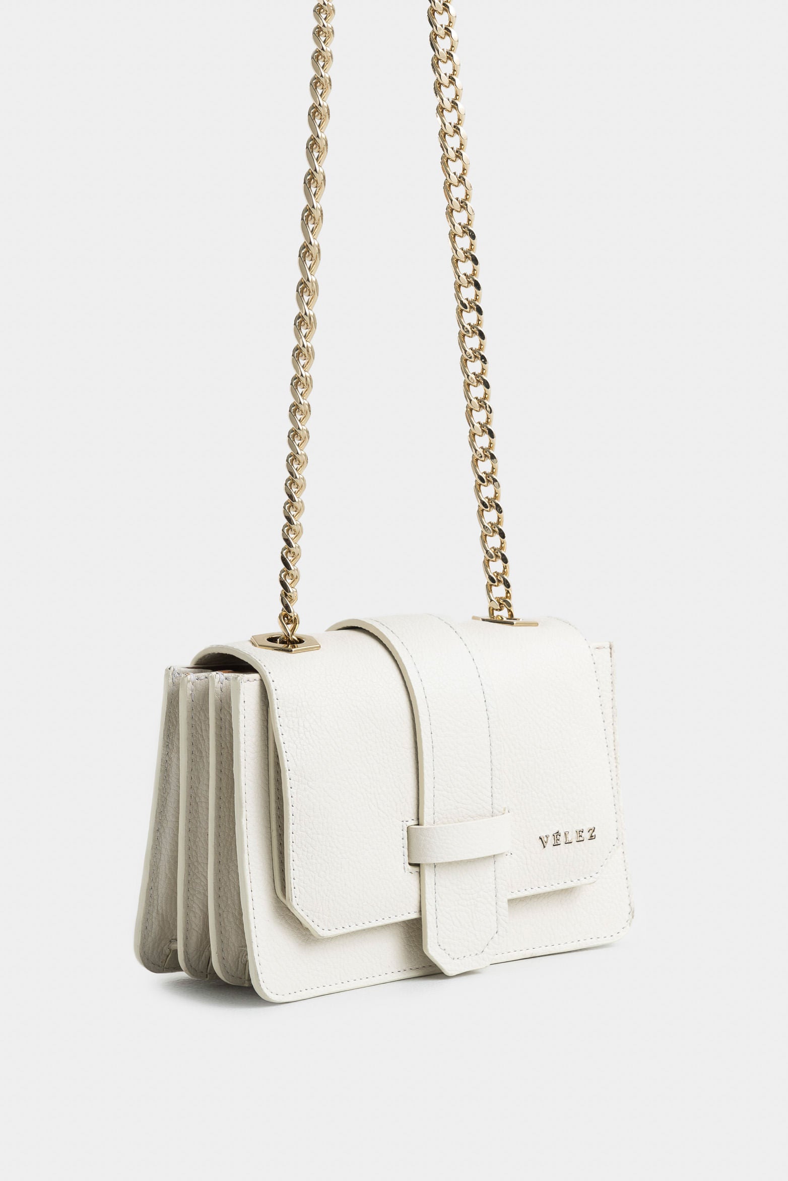 Bowling Garniel Leather Bag for Women with Hexagonal Details