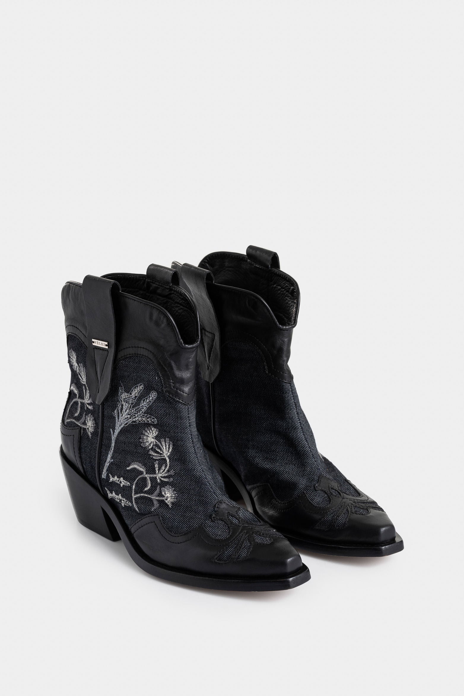 Linaje Denim and Leather Texan Boots for Women