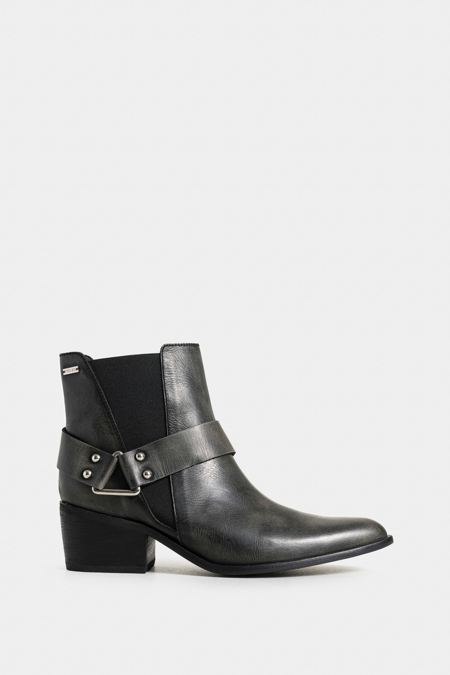 Cicuta Brush Off Leather Ankle Boots for Women with Triangular Stirrup