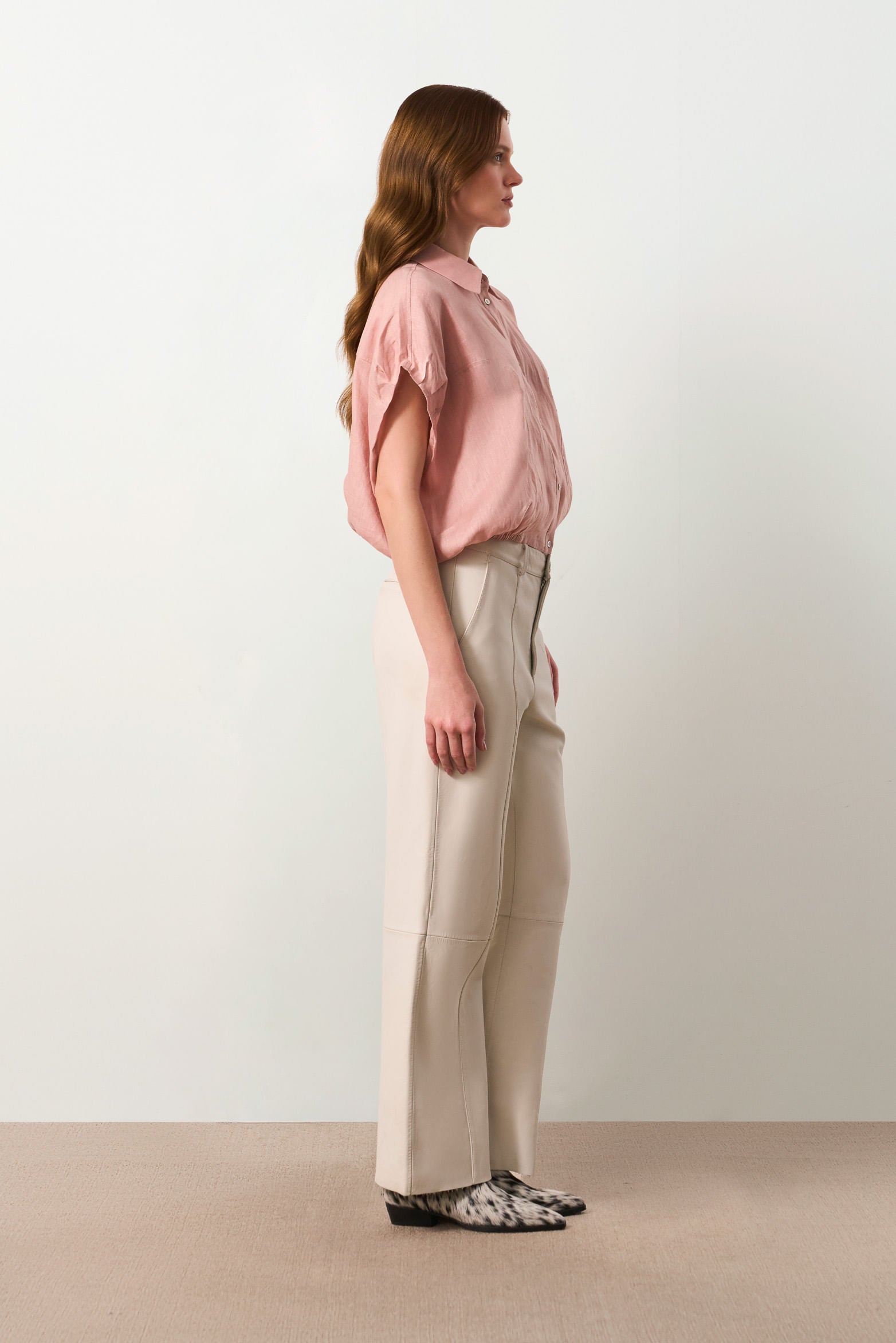 Short-sleeve linen shirt for women Faro