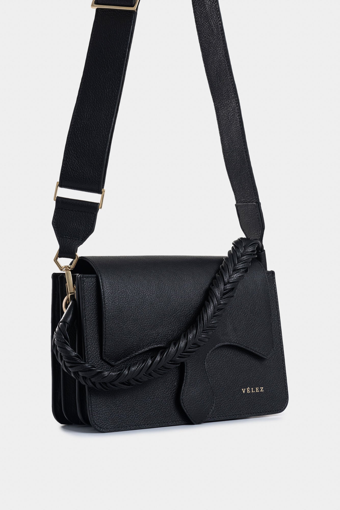 Maxi Garniel Leather Bowling Bag for Women with Braided Handle