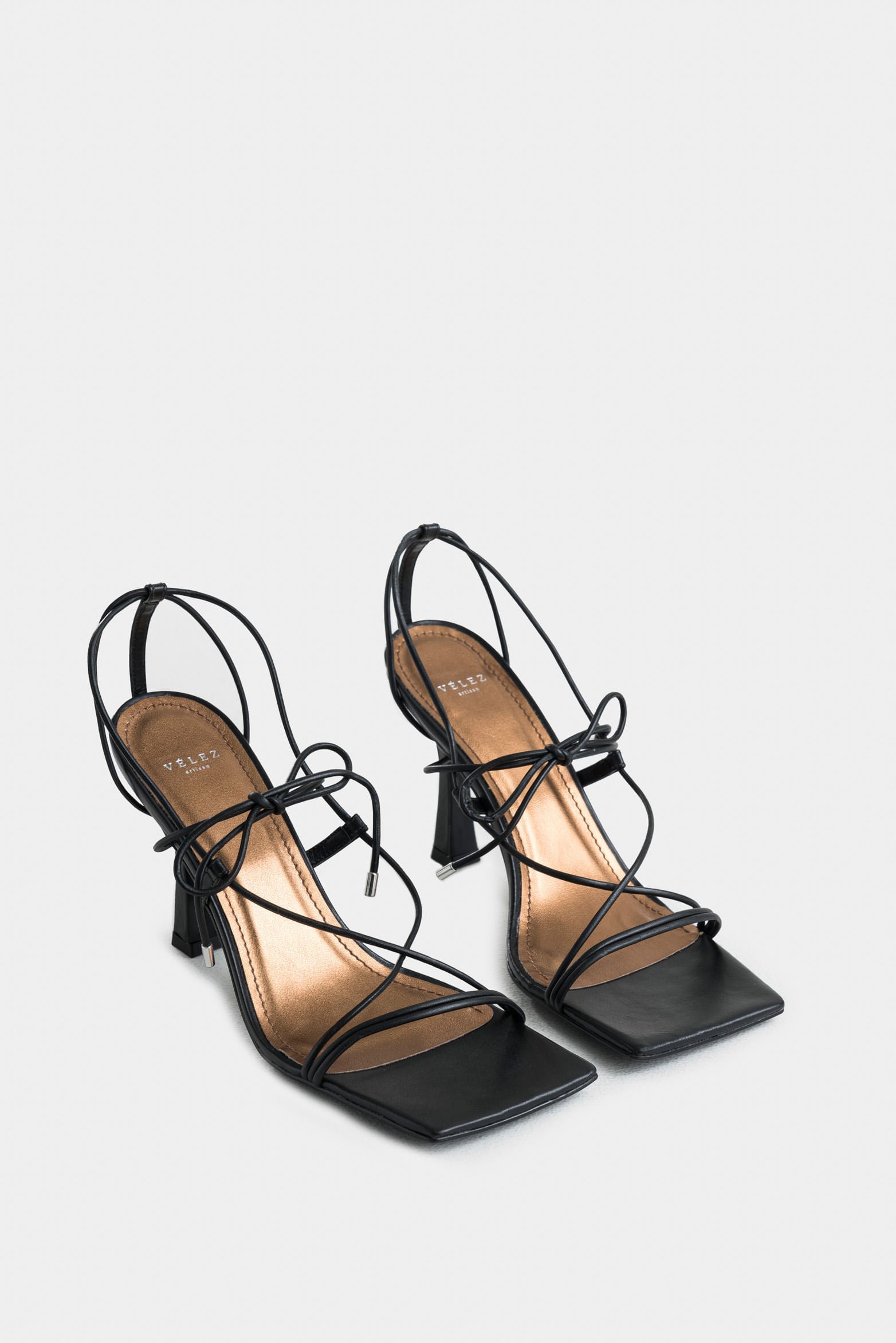 Vice Leather Heeled Sandals for Women, Knotted