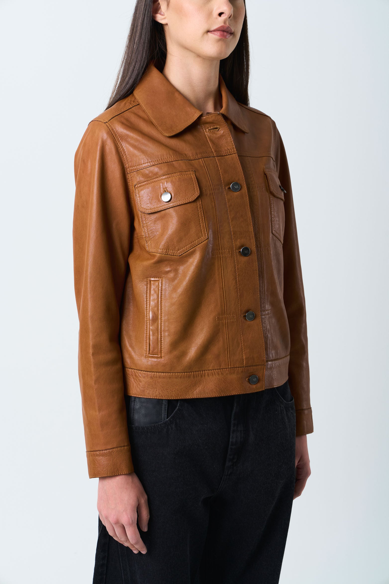Women's Kalahari Leather Jacket Trucker Silhouette – Velez Artisan