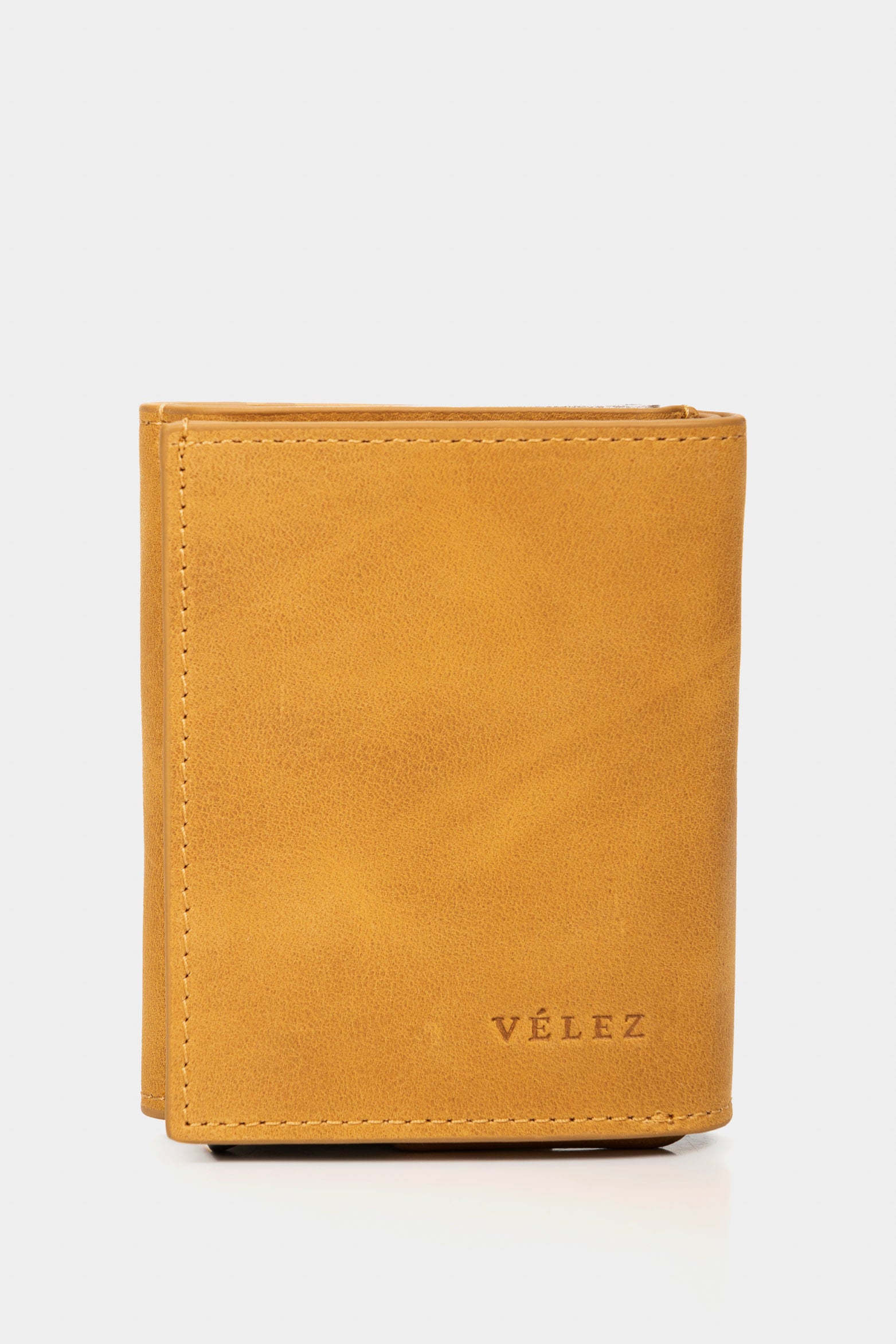 Garry Tech Leather Card Holder in Mustard