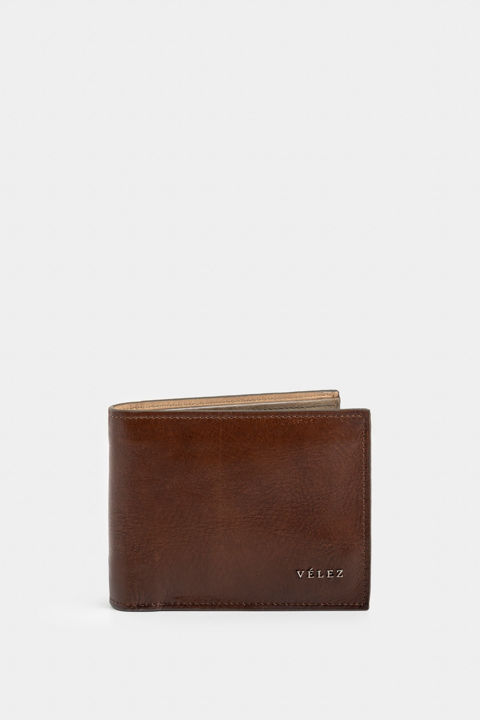 Halo Spring Leather Wallet with Contrasts for Men