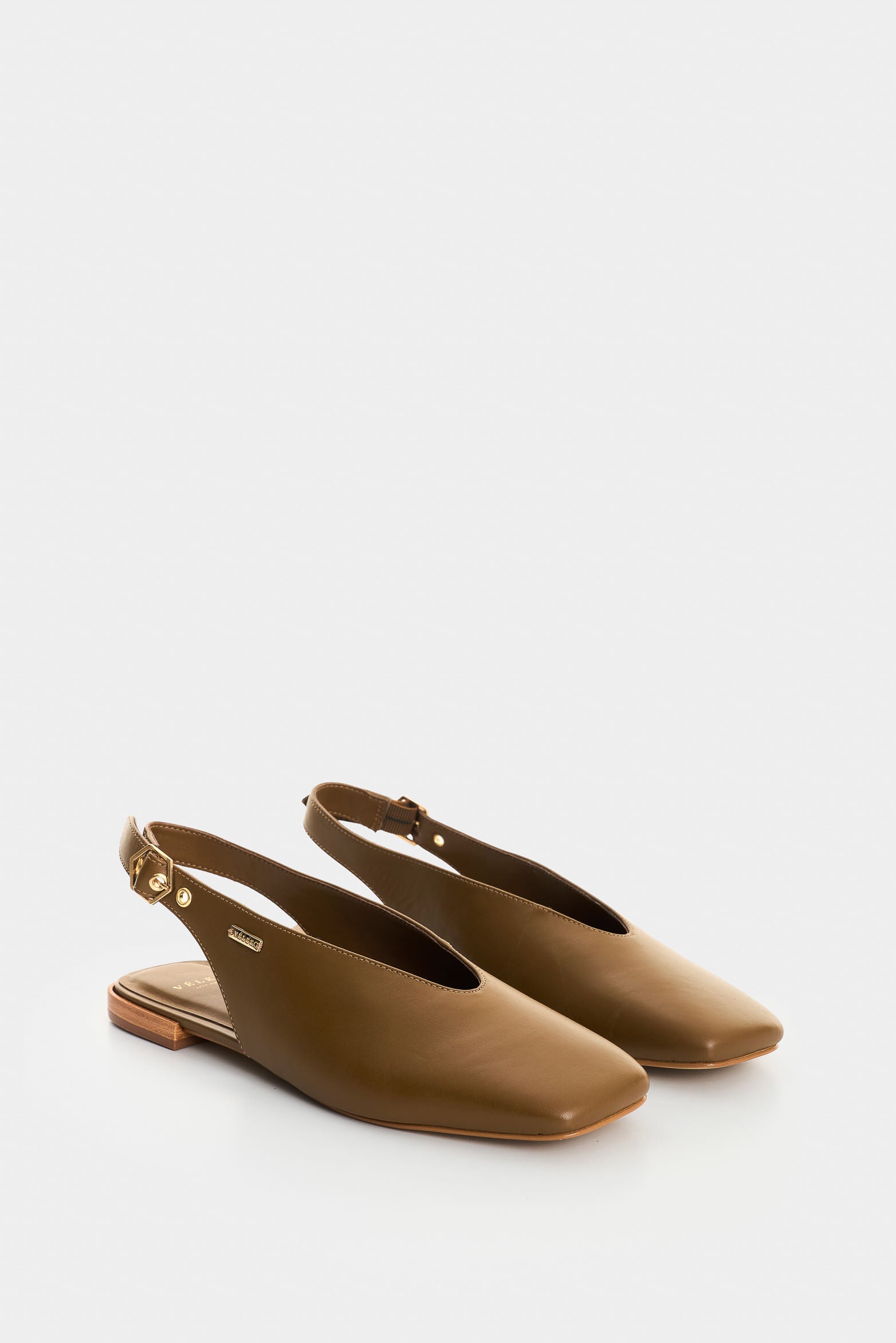 Leather Ballet Flats for Women Ocean