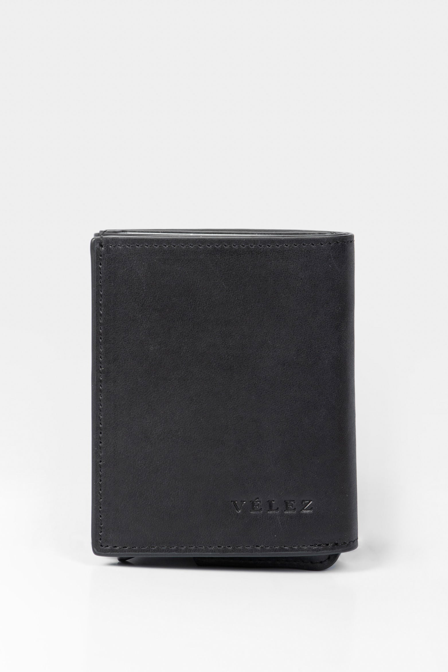 Garry Tech Leather Card Holder in Black
