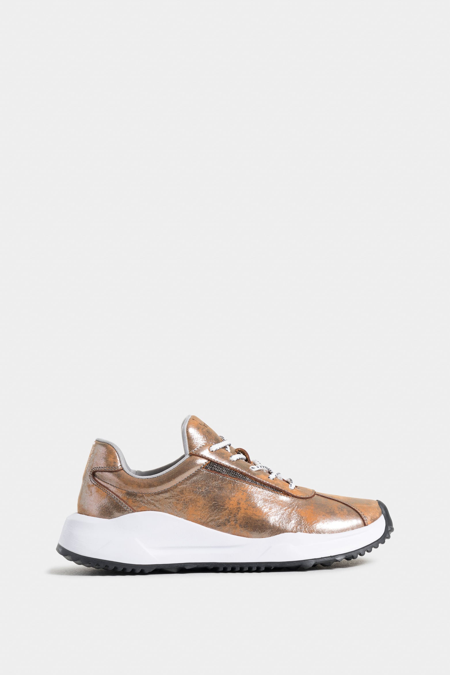 Calitha Folia Leather Sneakers for Women with Millet Inserts