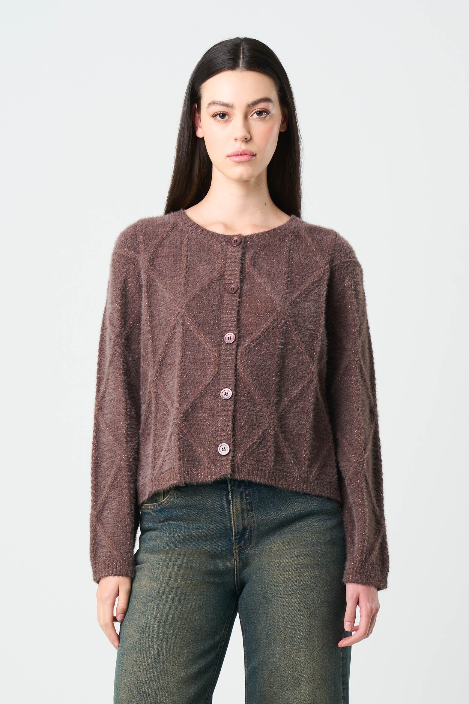 Women’s Soren Lurex-Knit Cardigan