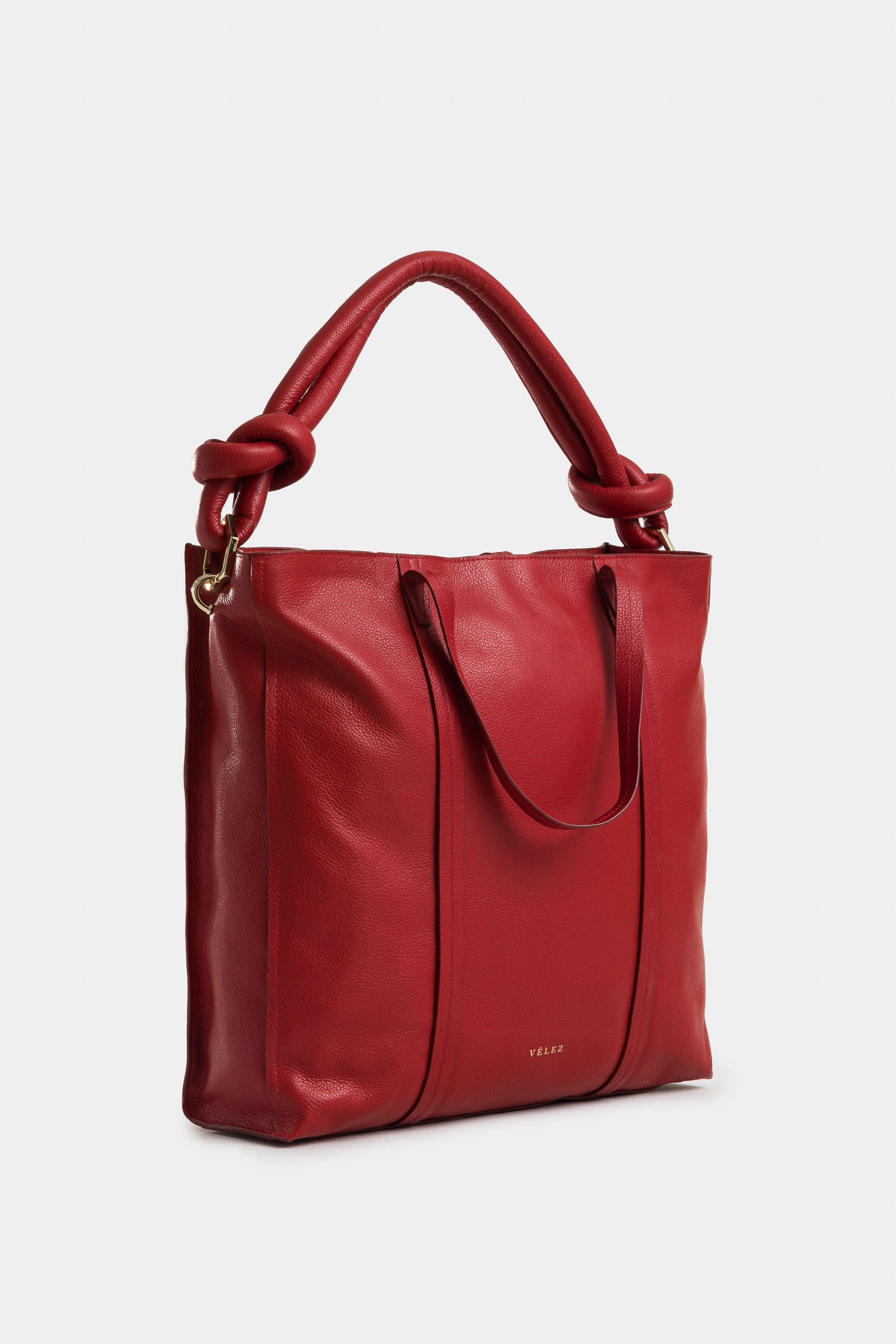 Geranio Leather Shopper Bag for Women with Braided Handle