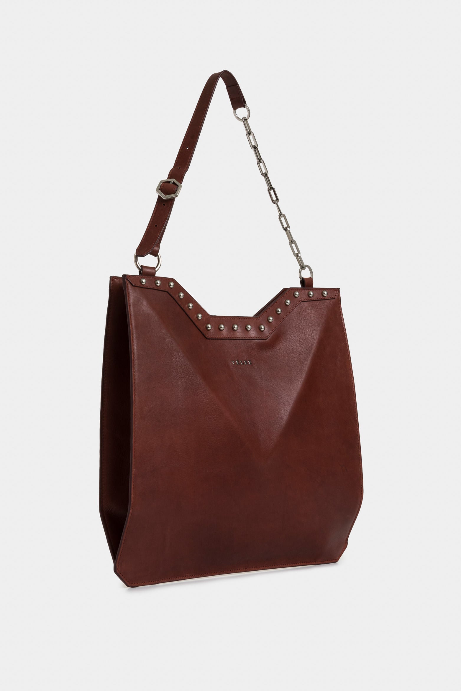 Magena Leather Shopping Bag for Women with Hexagonal Structure