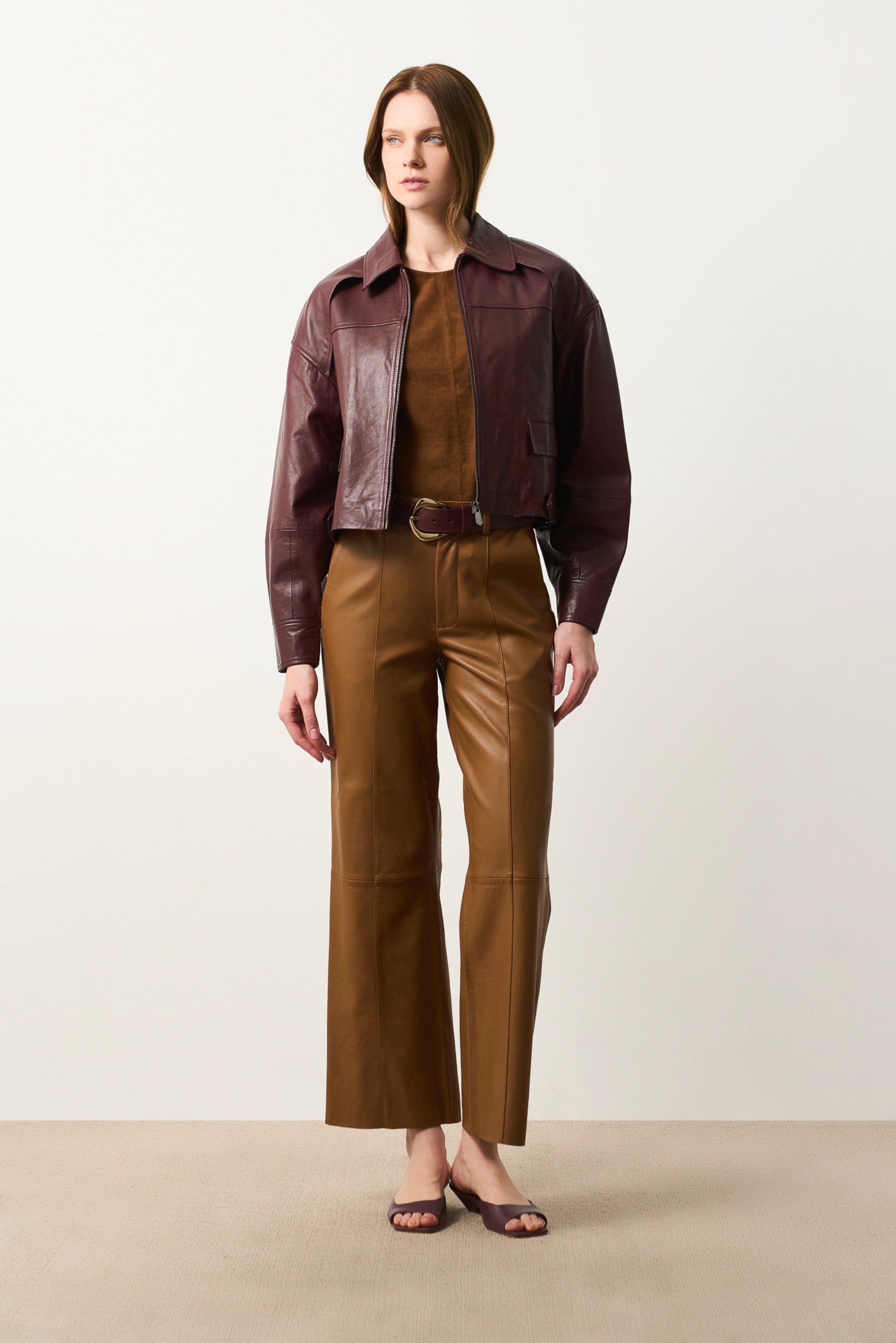 Cayena Boxy Leather Jacket for Women