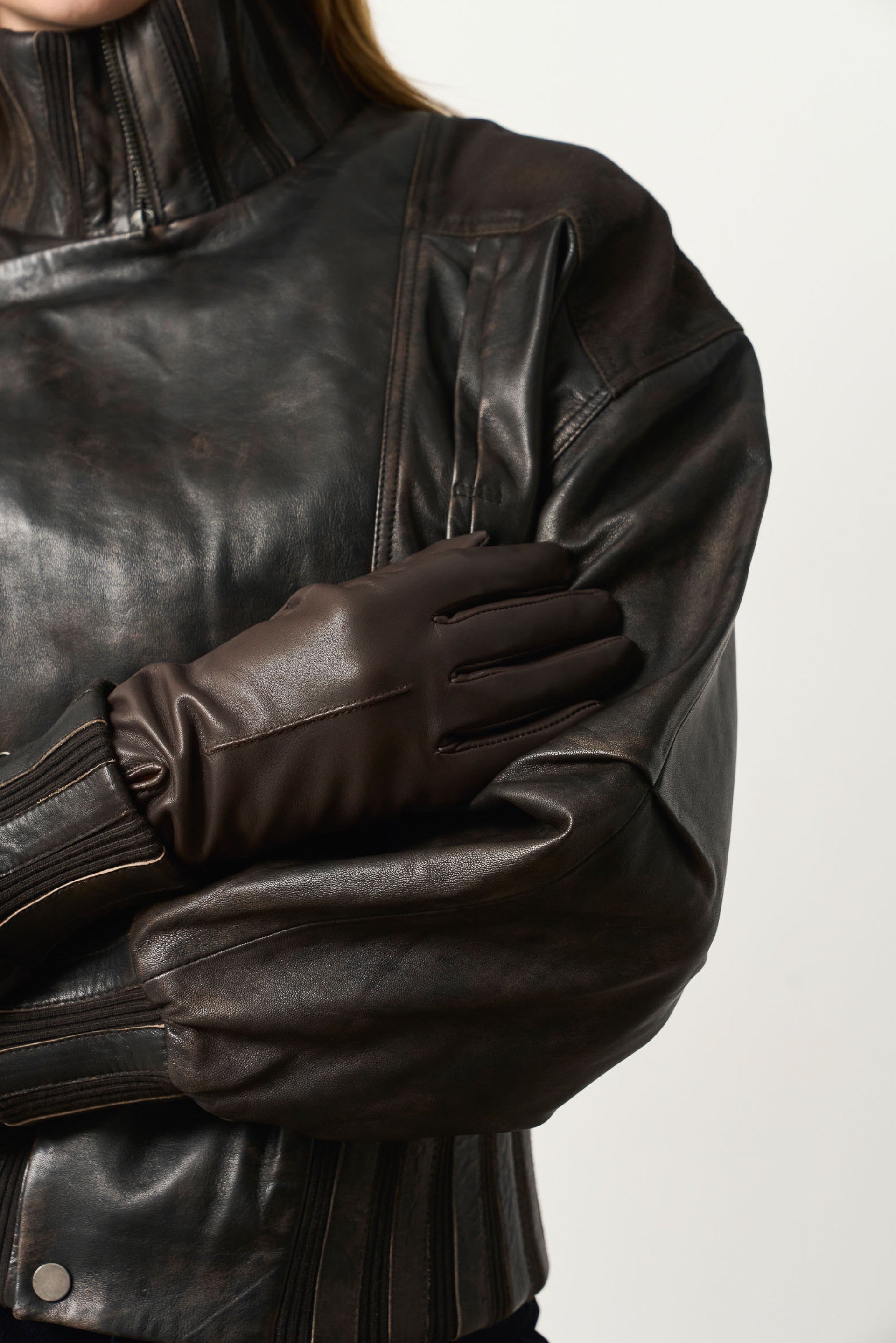 Sheepskin leather gloves for women Savia