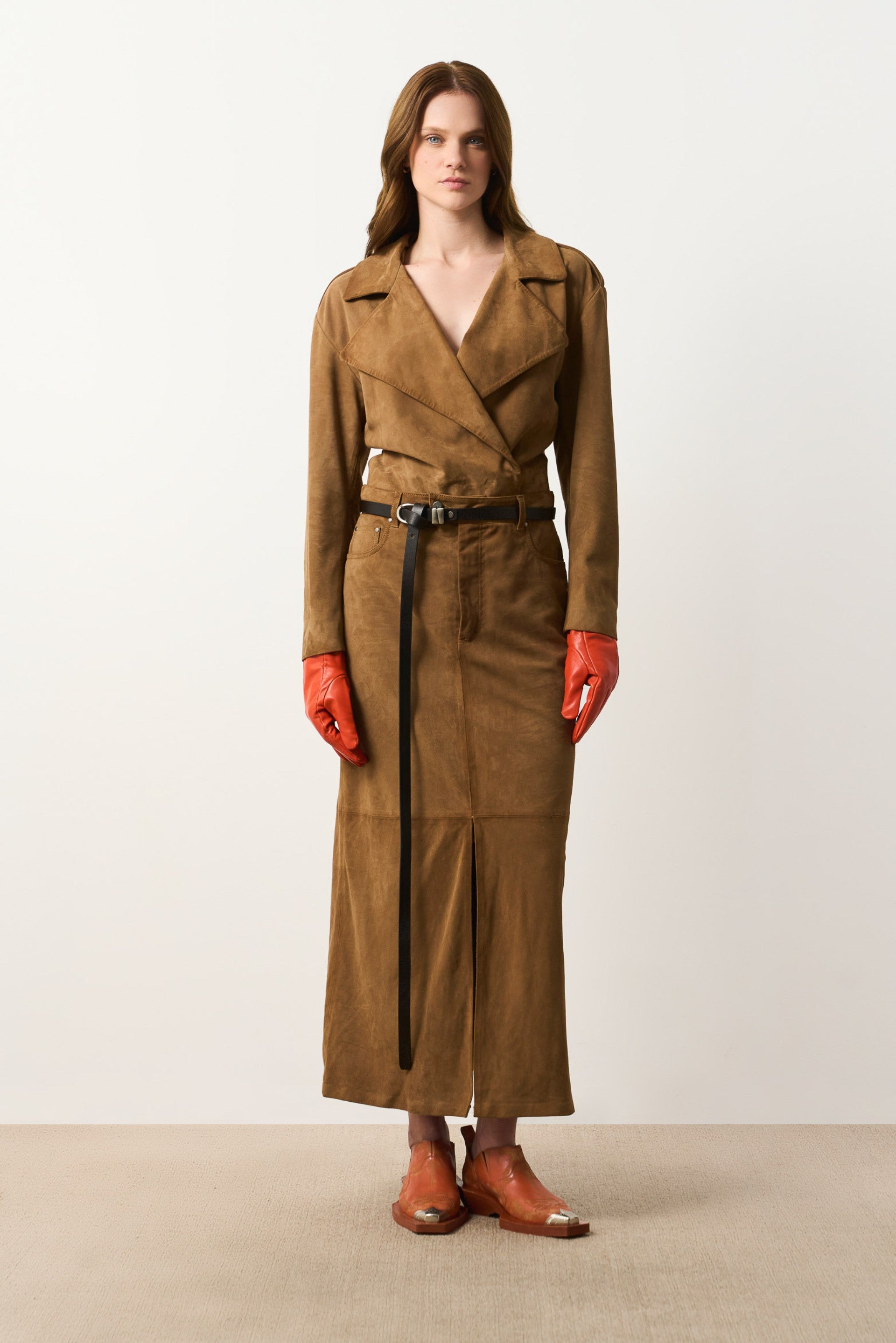 Bila Convertible Suede Dress for Women