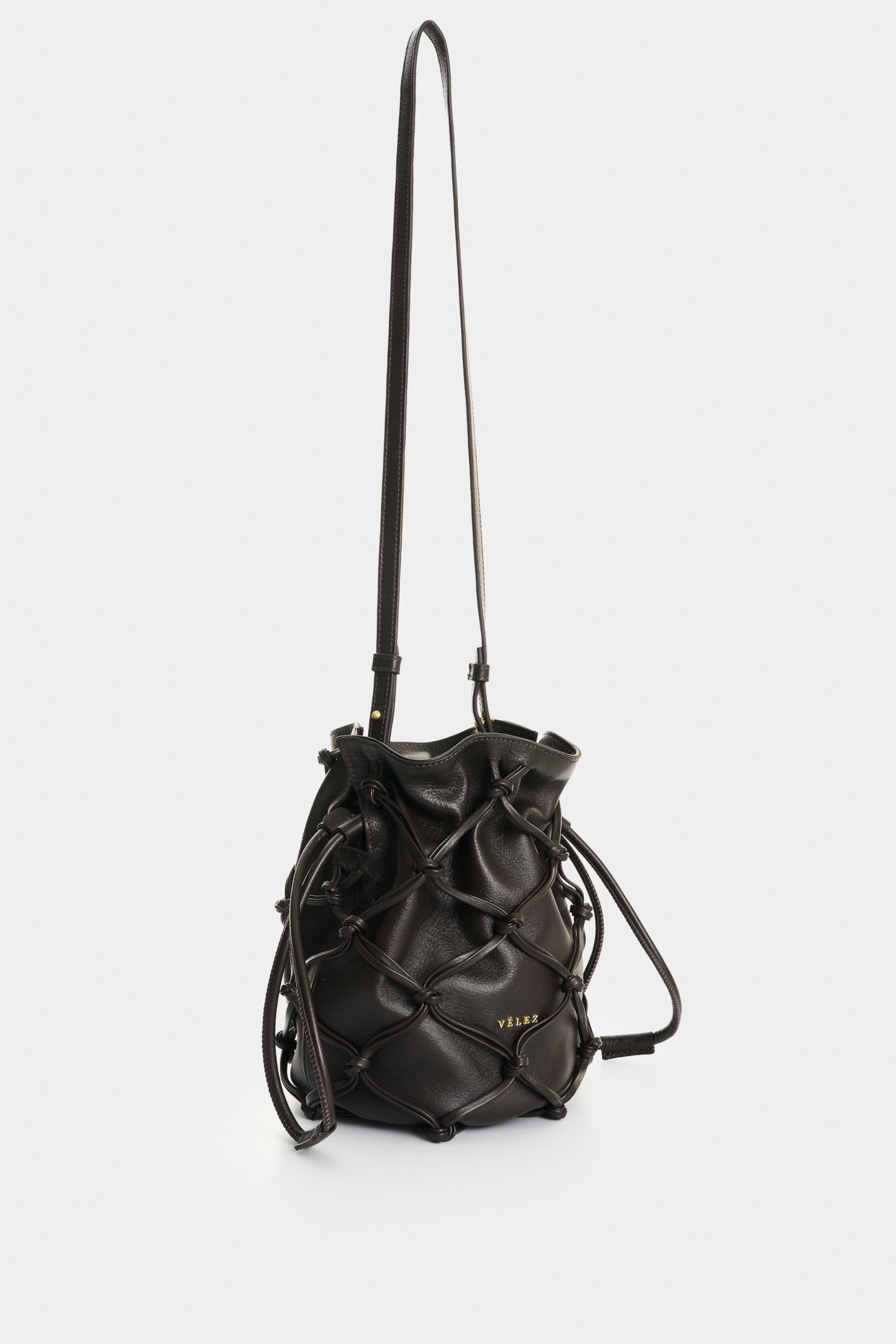 Lyra Leather Crossbody Bag with Woven Overlay for Women